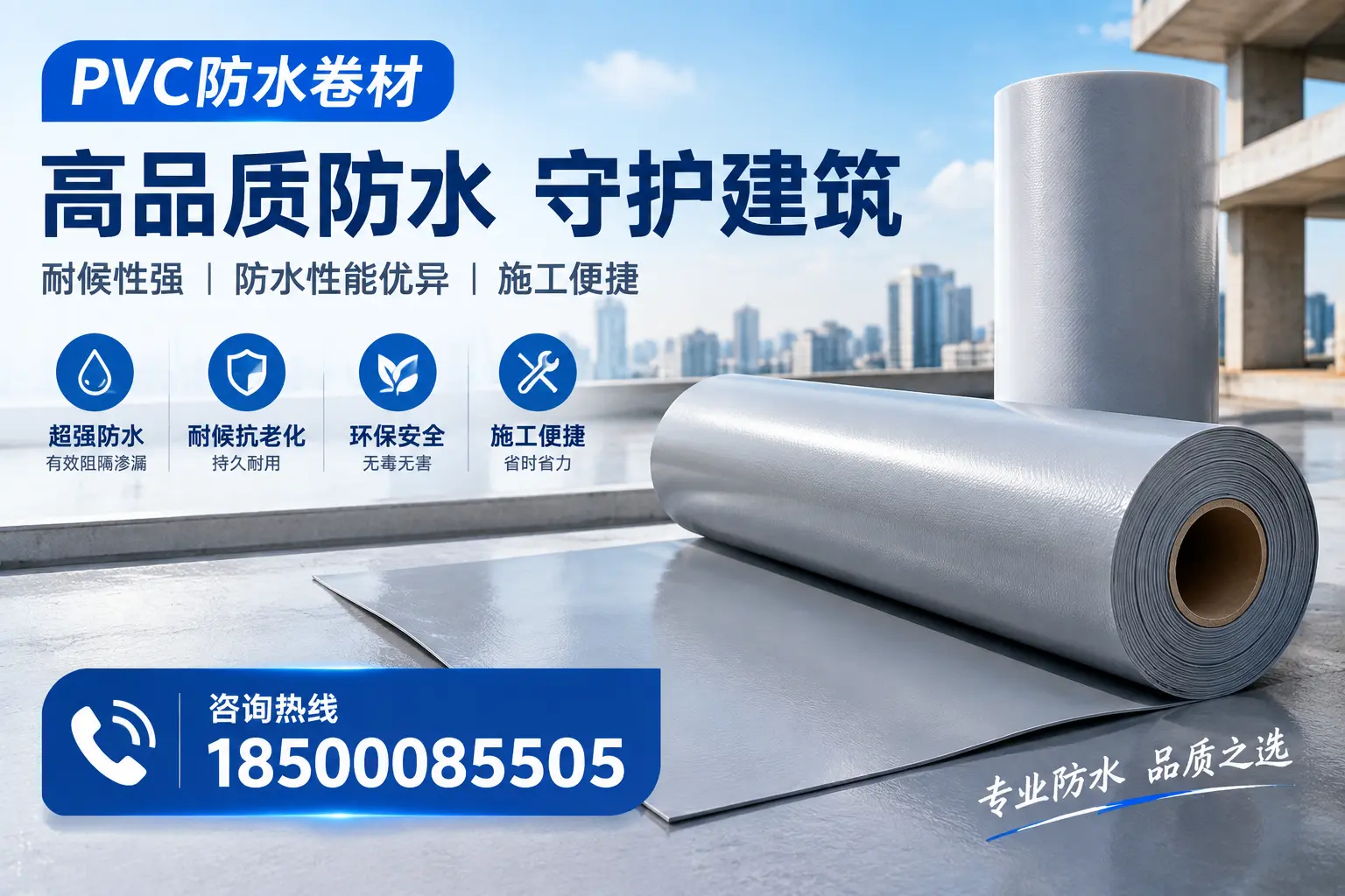 PVC防水卷材的防水效果评测，适合佛山的科学依据